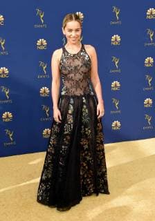 Emilia Clarke arriving at the 70th Primetime Emmy Awards in Los Angeles, California - Sept 17, 2018 - Emmy Awards 2018, Los Angeles California United States Microsoft Theatre L.A. Live  Copyright: xOConnor-Arroyox h_00544193
