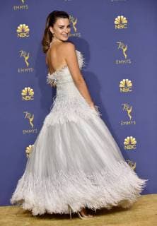 Penelope Cruz appears backstage during the 70th annual Primetime Emmy Awards at the Microsoft Theater in downtown Los Angeles on September 17, 2018.  LAP201809171600 JIMxRUYMEN