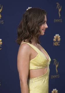 September 17, 2018 - Los Angeles, California, U.S - Alison Brie on the red carpet of the 2018 Emmy Awards held at the Microsoft Theater on Monday September 17, 2018 in Los Angeles, California. Los Angeles U.S. - ZUMAp124 20180917_zaa_p124_032 Copyright: xJavierxRojasx