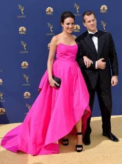 Screenwriters Lisa Joy (L) and Jonathan Nolan attend the 70th annual Primetime Emmy Award at the Microsoft Theater in downtown Los Angeles on September 17, 2018.  LAP201809171148 CHRISTINExCHEW