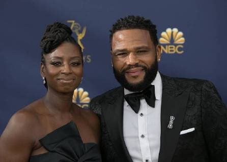 September 17, 2018 - Los Angeles, California, U.S - Alvina Stewart (L) and Anthony Anderson on the red carpet of the 70th Annual Primetime Emmy Awards held at the Microsoft Theater on Monday September 17, 2018 in Los Angeles, California. Los Angeles U.S. - ZUMAp124 20180917_zaa_p124_042 Copyright: xJavierxRojasx