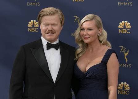 September 17, 2018 - Los Angeles, California, U.S - Jesse Plemons (L) and Kirsten Dunst on the red carpet of the 70th Annual Primetime Emmy Awards held at the Microsoft Theater on Monday September 17, 2018 in Los Angeles, California. Los Angeles U.S. - ZUMAp124 20180917_zaa_p124_043 Copyright: xJavierxRojasx