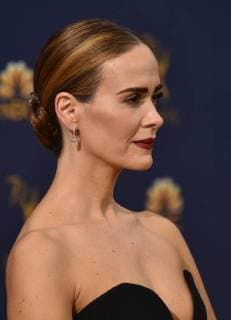 Actor Sarah Paulson attends the 70th annual Primetime Emmy Award at the Microsoft Theater in downtown Los Angeles on September 17, 2018.  LAP201809171170 CHRISTINExCHEW