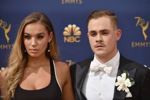 Model Liv Pollock and actor Dacre Montgomery attend the 70th annual Primetime Emmy Award at the Microsoft Theater in downtown Los Angeles on September 17, 2018.  LAP201809171192 CHRISTINExCHEW