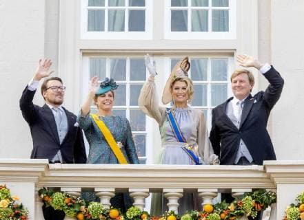 Entertainment Bilder des Tages 18-09-2018 Balcony Queen Maxima and King Willem-Alexander Princess Laurentien and Prince Constantijn on the balcony of palace Noordeinde during Prinsjesdag, the presentation of the dutch 2019 budget memorandum and the opening of the parliamentary year, in The Hague.  Copyright: xPPEx