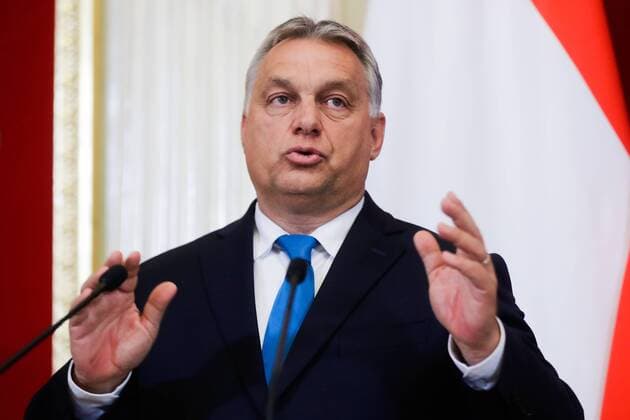 MOSCOW, RUSSIA - SEPTEMBER 18, 2018: Hungary s Prime Minister Viktor Orban speaks during a press conference following a meeting with Russia s President Vladimir Putin at the Moscow Kremlin. Mikhail Metzel TASS  TS090DD6