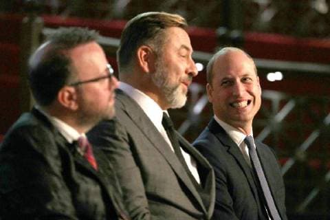 . 18 09 2018. Birmingham, United Kingdom. Prince William, Duke of Cambridge with David Walliams at the first National SkillForce Prince William Award Graduation Ceremony at the University of Birmingham, United Kingdom.  xPoolx xi-Imagesx IIM-18502-0050