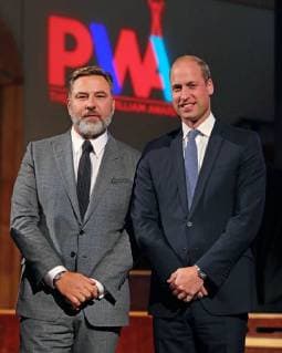 . 18 09 2018. Birmingham, United Kingdom. Prince William, Duke of Cambridge with David Walliams at the first National SkillForce Prince William Award Graduation Ceremony at the University of Birmingham, United Kingdom.  xPoolx xi-Imagesx IIM-18502-0051