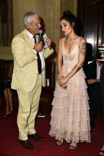 Who s who award ceremony in the picture: Levante (vewste Dior) awarded by Carlo Bernardini de Pace  Copyright: xSimonaxChiocciax xIPAx xSimonaxChioccia_Fotosickix