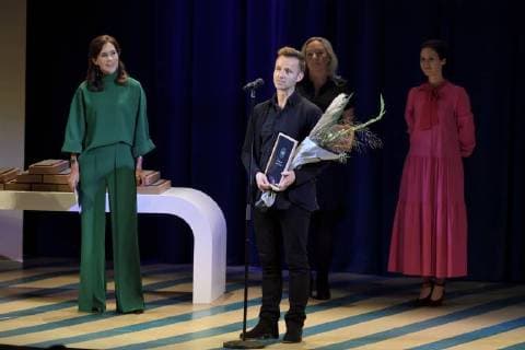 Dänemark, Prinzessin Mary bei Design Award in Klampenborg H.K.H. Kronprinsessen forestaar overraekkelse af Design Award 2018 til AArets Designer paa Bellevue Teatret i Klampenborg. Vinder af prisen blev designer og arkitekt Lars Vejen, torsdag den 20. september 2018.. , Denmark  Copyright: TariqxMikkelxKhanx cop103 spdk20180920-210925-L