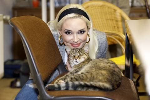 Daniela Katzenberger with cat at a photo session to present her calendar I Love Cats 2019 of whose proceeds of sale a part of the German Animal Welfare Association goes to the shelter Düren Düren 21 09 2018 Foto:xC.xHardtx xFuturexImage