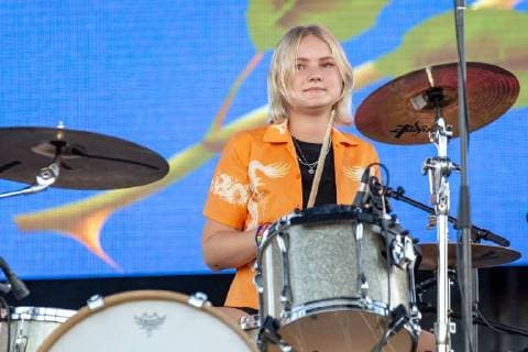 September 21, 2018 - Las Vegas, Nevada, U.S - AMBER GRIMBERGEN of Hinds during Life Is Beautiful Music Festival in Las Vegas, Nevada Las Vegas U.S. - ZUMAs135 20180921_zap_s135_048 Copyright: xDanielxDeSloverx