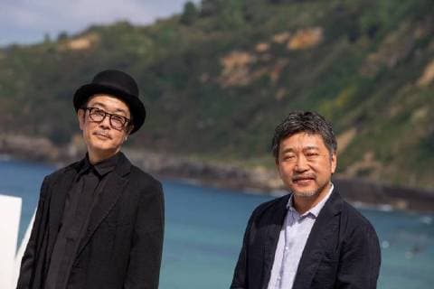 September 23, 2018 - San Sebastian, Spain - Hirokazu Kore eda (R) and Lily Franky during the photocall for Donostia Award at the 66th San Sebastian International Film Festival on September 23, 2018 in San Sebastian, Spain. San Sebastian Spain  - ZUMAn230 20180923_zaa_n230_237 Copyright: xManuelxRomanox