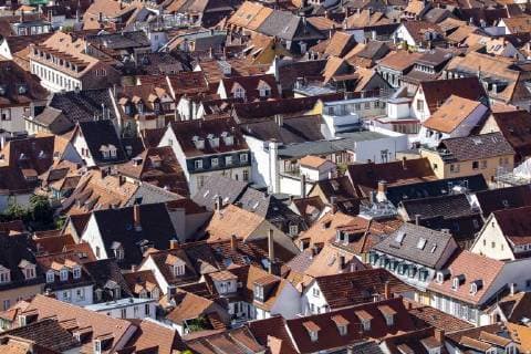 Kalendermotive: Dachlandschaften Altstadt von Heidelberg, Dachlandschaft, *** Old town of Heidelberg roof landscape
