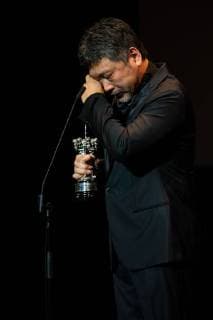 September 23, 2018 - San Sebastian, Spain - Japanese director Hirokazu Kore-Eda receives the Donostia Award in recognition of his prestigious film career during the 66th San Sebastian Film Festival, in the northern Spanish Basque city of San Sebastian on September 23, 2018. San Sebastian Spain  - ZUMAn230 20180923_zaa_n230_1071 Copyright: xManuelxRomanox