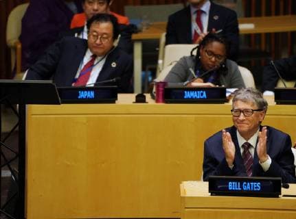 Entertainment Bilder der Woche KW39 Entertainment Bilder des Tages Bill Gates attends the Secretary-General s High Level Meeting on Financing the 2030 Agenda for Sustainable Development during the 73rd General Debate at the United Nations General Assembly at United Nations Headquarters at in New York City on September 24, 2018.  NYP20180924328 JEMALxCOUNTESS