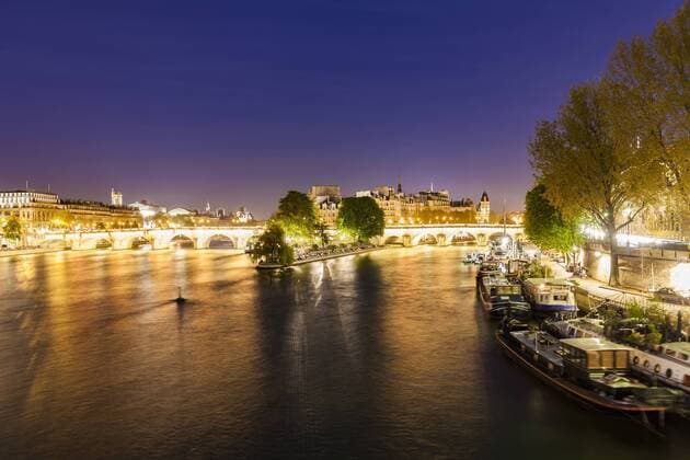 France, Paris, Houseboats near Pont Neuf  WDF04720
