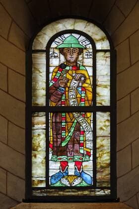 Prophet Daniel Stained Glass Window of the Prophets Augsburg Cathedral Augsburg Swabia Bavaria Germany Europe Copyright: imageBROKER/MartinxSiepmann iblman04750300.jpg