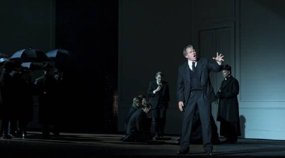 Saenger Ales Briscein as Paul Choral soloists on a funeral scene on 26 09 2018 during a photo rehearsal for the music theater Psychothriller DIE TOTE STADT in the Berlin Komische Oper Unter den Linden Premiere 30 09 2018 Die tote Stadt Berlin