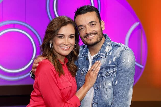Jana Ina Zarella with husband Giovanni Zarella at the recording of the ARD Quiz show Dingsda in the Studio 37 of the MMC Studios Cologne 25 06 2018 Foto:xC.xHardtx xFuturexImage