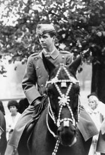 Kronprins Frederik til hest i gardehusarregimentet. alu Flatbed, Copenhagen Hovedstaden Denmark  Copyright: JoergenxJessenx spdk20101007-152430-5