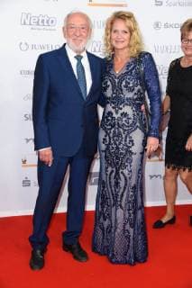 Dieter Hallervorden with girlfriend Christiane Zander at the Goldene Henne 2018 in the Messe Leipzig on 28 09 2018 Red Carpet