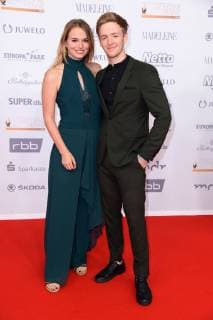 Timur Bartels with girlfriend Larissa Sophie Roemer at the Goldene Henne 2018 in the Leipzig Fair on 28 09 2018 Red Carpet
