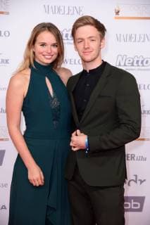 Timur Bartels with girlfriend Larissa Sophie Roemer at the Goldene Henne 2018 in the Leipzig Fair on 28 09 2018 Red Carpet