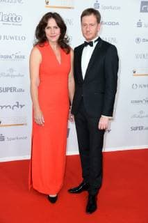 Michael Kretschmer with girlfriend Annett Hofmann at the Goldene Henne 2018 in the Messe Leipzig on 28 09 2018 Red Carpet