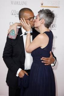 Nikolaus Okonkwo with wife Cheryl Shepard at the 24th Golden Henne 2018 in the Leipziger Messe Leipzig 28 09 2018 Foto:xS.xGabschx xFuturexImage