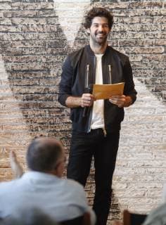 Spanish actor Miguel Angel Munoz gives away the Feroz Award to producer Carlos Vermut (unseen) for the film Quien te Cantara (lit. who will sing to you) on the sidelines of the San Sebastian International Film Festival, 29 September 2018, in San Sebastian, Spain. The Feroz Award is granted by the the Asociación de Informadores Cinematográficos de Espana (Spanish Cinematographic Informers Association, AICE) to the best film presented in the official section of the film festival. San Sebastian International Film Festival !ACHTUNG: NUR REDAKTIONELLE NUTZUNG!  Copyright: xJuanxHerrerox GRAF5619 20180929-636738206182318780