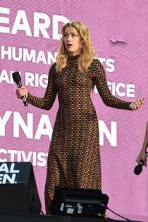 NEW YORK, NY - SEPTEMBER 29: Amber Heard at the 2018 Global Citizens Music Festival in Central Park, New York City on September 29, 2018. Copyright: xJohnxPalmerx