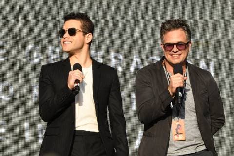NEW YORK, NY - SEPTEMBER 29: Rami Malek and Mark Ruffalo at the 2018 Global Citizens Music Festival in Central Park, New York City on September 29, 2018. Copyright: xJohnxPalmerx