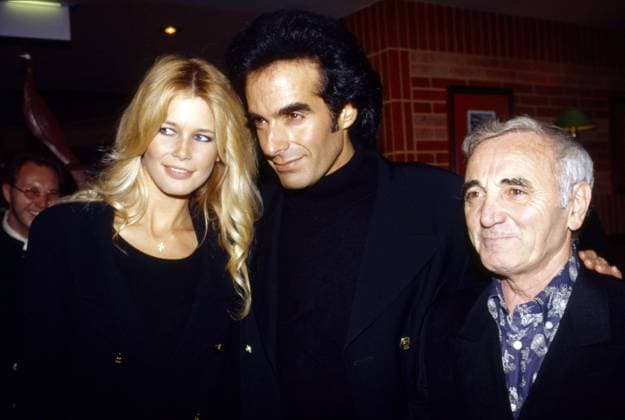 Claudia Schiffer et David Copperfield, Charles Aznavour. 108417 1995-09-22 France Aznavour, Charles; Schiffer, Claudia; Copperfield, David  Copyright: xBourdin IPx STAR_108417_113