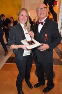 Julia Jentsch Otto Waalkes at the award ceremony for special achievements for the Day of German Unity at the Bellevue Palace in Berlin on 02 10 2018