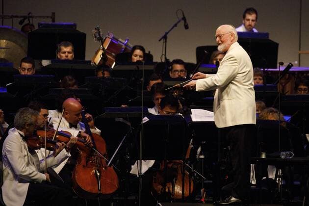 September 30, 2018 - Los Angeles, CA, U.S. - Composer John Williams conducts an encore performance of music from Star Wars during the LA Philharmonic Celebrate LA! 100th season concert at the Hollywood Bowl on Sunday, September 30, 2018 in Los Angeles, Calif. Â© 2018 Patrick T. Fallon Los Angeles U.S. - ZUMAf72_ 20180930_zaf_f72_021 Copyright: xPatrickxFallonx