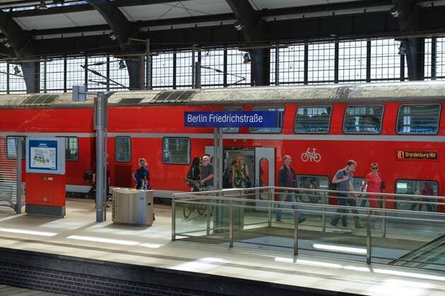 Regional express train station Friedrichstrasse Mitte Berlin Germany