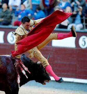 News Themen der Woche KW 40 News Bilder des Tages Spanish bullfighter Octavio Chacon fights a bull during a bullfight on the sixth day of the Fall Fair Bullfighting event at Las Ventas bullring in Madrid, Spain, 07 October 2018. Fall Fair Bullfighting event !ACHTUNG: NUR REDAKTIONELLE NUTZUNG!  Copyright: xJavierxLopezx MD001 20181007-636745397247013667