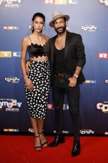 Rebecca Mir with partner Massimo Sinato at the presentation of the 22 German Comedy Award 2018 in the Brainpool Studios Cologne 07 10 2018 Foto:xC.xHardtx xFuturexImage
