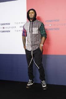 American record producer Swizz Beatz poses for the cameras during Tokyo Icons event on October 8, 2018, Tokyo, Japan. The American fashion brand Tommy Hilfiger presented its Fall 2018 collection in Tokyo inviting international and Japanese celebrities such as F1 race driver Lewis Hamilton and model and Justin Bieber s wife Hailey Baldwin.  (gxta_THJIcons021)