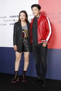 (L to R) American figure skaters Maia Shibutani and Alex Shibutani, pose for the cameras during Tokyo Icons event on October 8, 2018, Tokyo, Japan. The American fashion brand Tommy Hilfiger presented its Fall 2018 collection in Tokyo inviting international and Japanese celebrities such as F1 race driver Lewis Hamilton and model and Justin Bieber s wife Hailey Baldwin.  (gxta_THJIcons023)