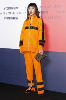 Japanese DJ Mademoazeru Yuria poses for the cameras during Tokyo Icons event on October 8, 2018, Tokyo, Japan. The American fashion brand Tommy Hilfiger presented its Fall 2018 collection in Tokyo inviting international and Japanese celebrities such as F1 race driver Lewis Hamilton and model and Justin Bieber s wife Hailey Baldwin.  (gxta_THJIcons039)