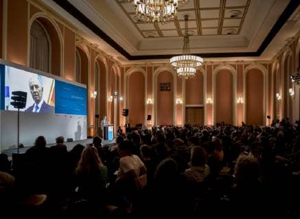 Federal Foreign Minister Heiko Maas SPD participates in the Shimon Peres award ceremony at the Rotenrathaus in Berlin 08 10 2018 Berlin Germany Copyright: xFelixxZahnx