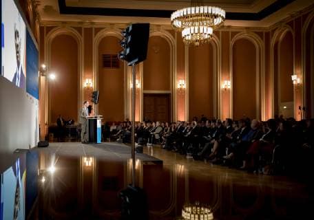 Federal Foreign Minister Heiko Maas SPD participates in the Shimon Peres award ceremony at the Rotenrathaus in Berlin 08 10 2018 Berlin Germany Copyright: xFelixxZahnx