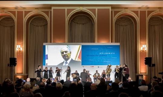 Federal Foreign Minister Heiko Maas SPD participates in the Shimon Peres award ceremony at the Rotenrathaus in Berlin 08 10 2018 Berlin Germany Copyright: xFelixxZahnx