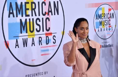 Actress Tracee Ellis Ross arrives for the 46th annual American Music Awards at the Microsoft Theater in Los Angeles on October 9, 2018.  LAP20181009031 JIMxRUYMEN