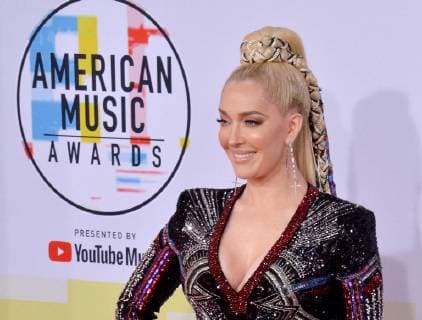 Singer Erika Jayne arrives for the 46th annual American Music Awards at the Microsoft Theater in Los Angeles on October 9, 2018.  LAP20181009071 JIMxRUYMEN