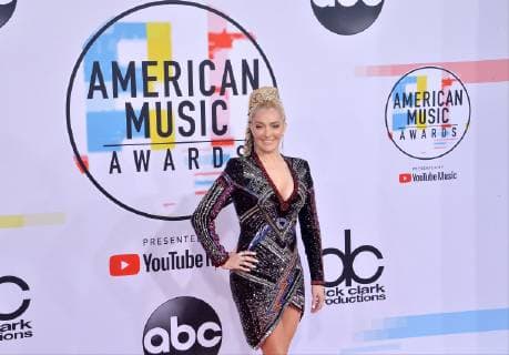 Singer Erika Jayne arrives for the 46th annual American Music Awards at the Microsoft Theater in Los Angeles on October 9, 2018.  LAP20181009074 JIMxRUYMEN