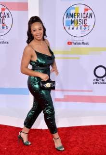 Dancer Nia Sioux arrives for the 46th annual American Music Awards at the Microsoft Theater in Los Angeles on October 9, 2018.  LAP20181009062 JIMxRUYMEN