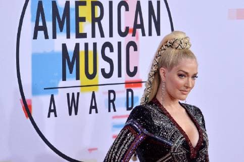 Singer Erika Jayne arrives for the 46th annual American Music Awards at the Microsoft Theater in Los Angeles on October 9, 2018.  LAP20181009076 JIMxRUYMEN